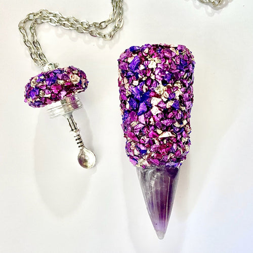 Snuff Necklace - Purple Pink Mix