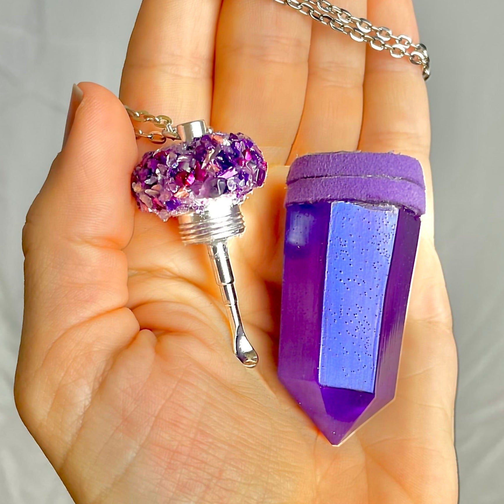 Crystal Stash Necklace With Spoon – Rave Fashion Goddess