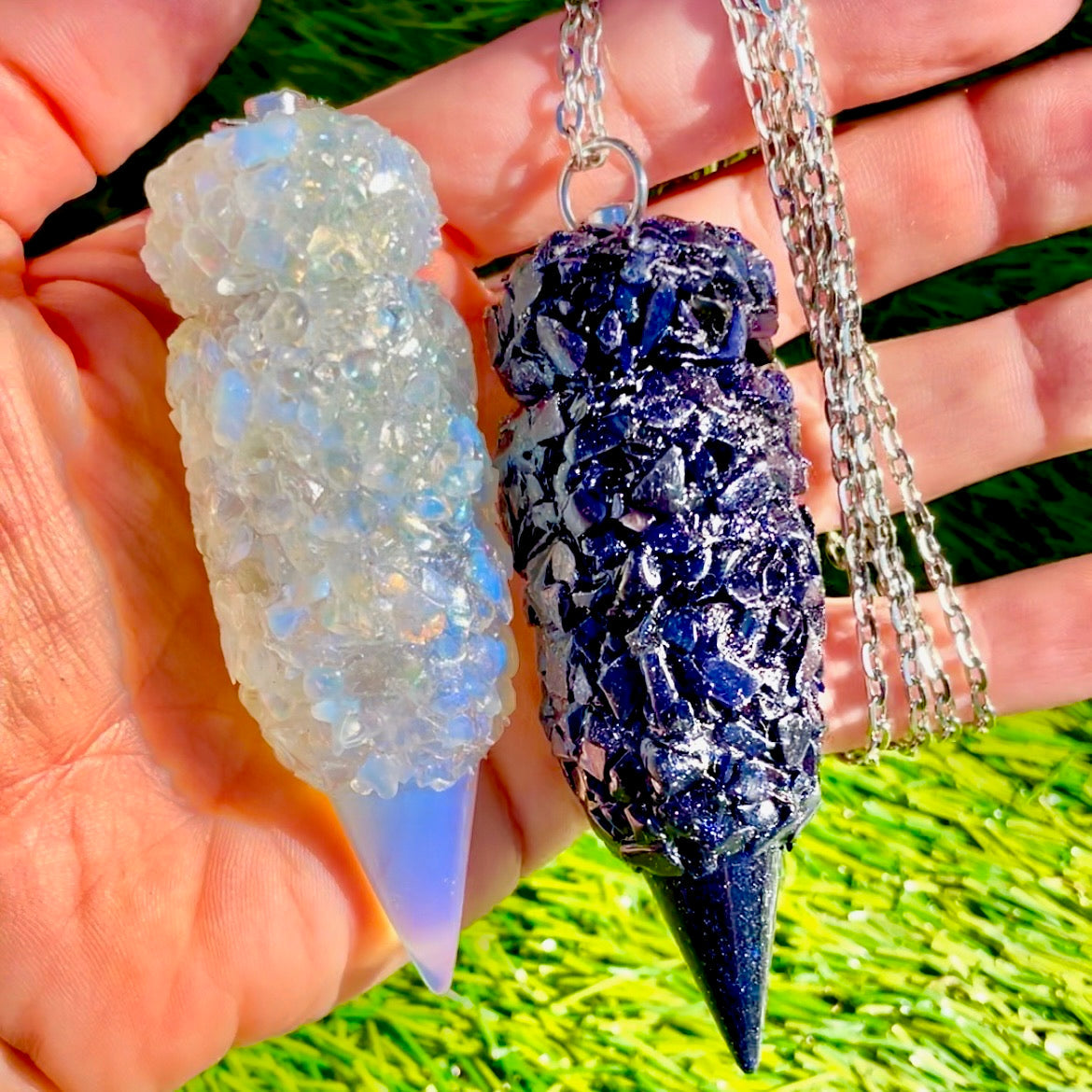 Crystal Stash Necklace With Spoon